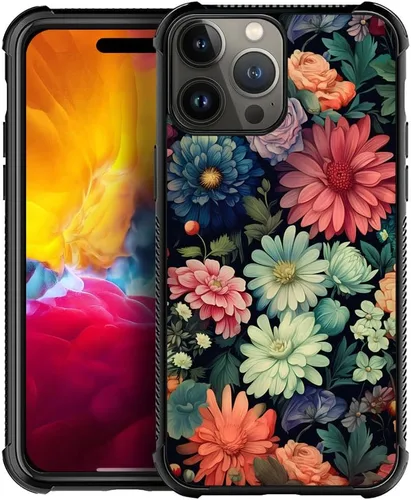 Vista 16 de Funda compatible con iPhone 15 Pro Max, 4 fundas de libélula en las cuatro esquinas con parachoques a prueba de golpes antideslizante funda
