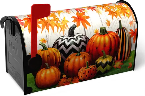 Vista 48 de Funda magnética para buzón patriótico de verano del 4 de julio, cubierta para buzón de bandera de Estados Unidos, diseño floral, Día
