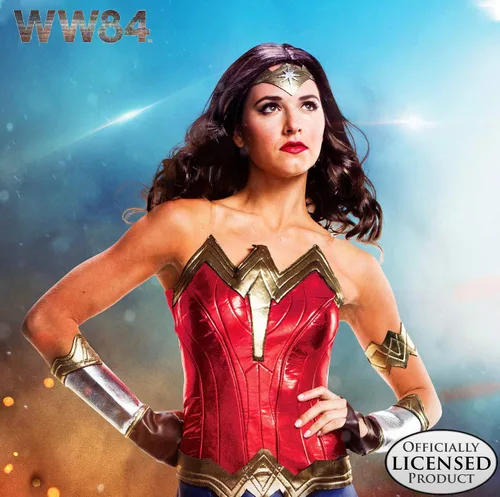 Vista 5 de Rubies Ww84 Ww84 Wonder Woman disfraz peluca como se muestra talla única