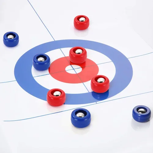 Vista 4 de Gejoy Mini Shuffleboard Discos de Repuesto Equipo de Mesa Rodillos Set Shuffleboard Curling Accesorios