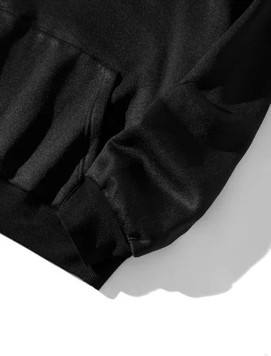 Vista 4 de Floerns Sudadera con capucha de manga larga con estampado gráfico de letras para mujer
