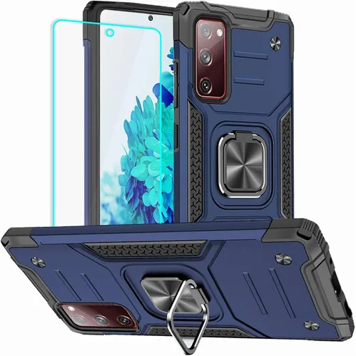 Vista 7 de HNHYGETE Funda para Galaxy S20 FE 5G con protector de pantalla: grado militar 360 giratorio Kickstand a prueba de golpes - Samsung Galaxy S20 FE 5G