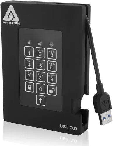 Vista 8 de Apricorn 256GB Aegis Fortress FIPS 140-2 Nivel 2 Validado 256-Bit Encriptado USB 3 SSD externo (A25-3PL256-S256F)