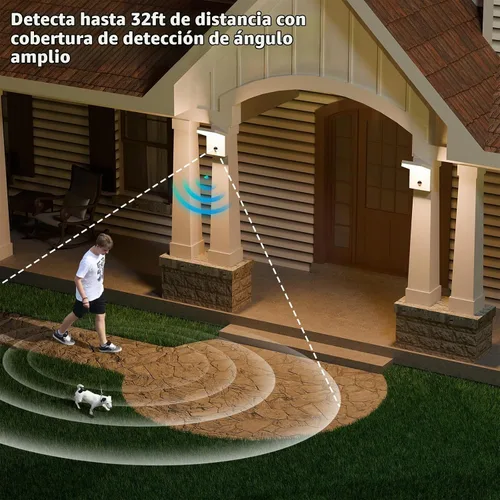 Vista 4 de Accesorios de luz al aire libre con sensor de movimiento, montaje en pared, aplique de pared exterior, luz de porche, luces de garaje, luces