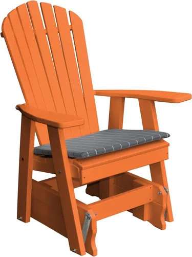 Vista 4 de Furniture Barn USA Poly Adirondack - Silla deslizante color azul Aruba Azul (Aruba Blue)