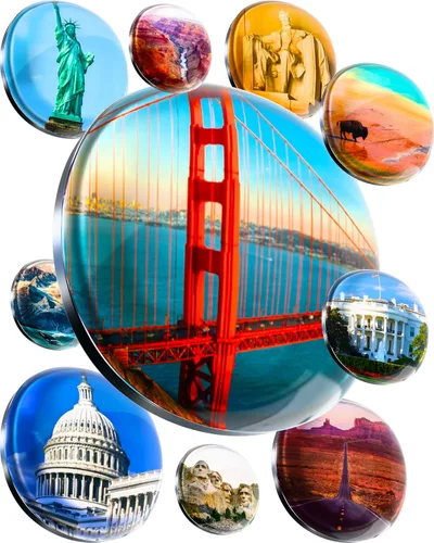 Vista 11 de Imanes de cristal súper lindos – Juego de multipack decorativo con agarre fuerte – Ideal para nevera, taquillas, fotos y notas