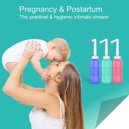 Vista 4 de 2 botellas portátiles de bidé de viaje de 15.2 fl oz Peri para posparto esenciales para recuperación perineal, cuidado femenino, tratamiento