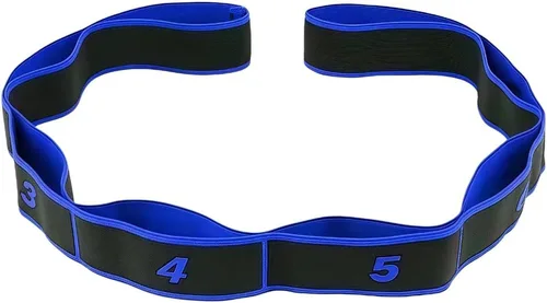 Vista 9 de UncleS Banda Elástica de Tensión para Ejercicios, Cuerda de tracción, Cuerda de Estiramiento de 8 Segmentos, Banda de Estiramiento para Pilates