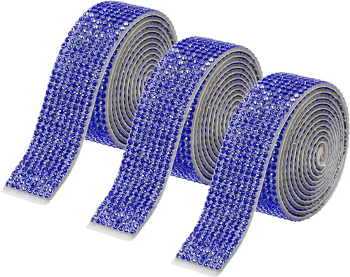 Vista 57 de MECCANIXITY 3 rollos de cinta de diamantes de imitación autoadhesiva de 3 yardas y 0.315 in para proyectos de artes y manualidades, pasteles de Beige