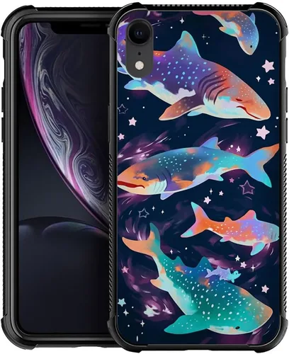 Vista 30 de DJSOK Funda compatible con iPhone XR, H American Eagle Flag con cuatro esquinas, protección a prueba de golpes, TPU suave y patrón de policarbonato