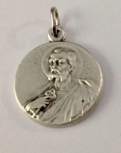 Vista 4 de I G J Medalla de Plata San Pedro Apóstol - Medallas de los Santos Patronos