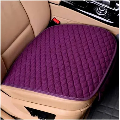 Vista 17 de Funda de cojín para asiento de automóvil con bolsillo pequeño, ajuste universal, tela acolchada, alfombrilla transpirable para conducción, 2