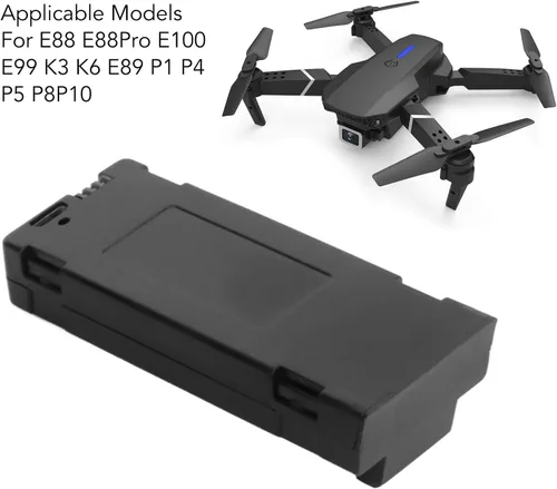 Vista 2 de 3PCS 3.7V 1800 mAh Li Batería para E88 E88Pro E100 E99 K3 K6 E89 P1 P4 P5, Quadcopter Parts Avión Modelo Drone Batería con 3 en 1 Cable de Carga