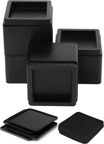 Vista 5 de Utopia Bedding Elevadores de Cama de 2 Pulgadas - Paquete de 4 - Elevadores de Muebles con Espuma Antideslizante y Almohadilla de Goma - Elevadores