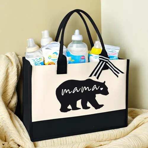 Vista 6 de Mothers Day Gifts for New Mom Pregnancy Gifts Tote Bags for Women Mommy Mama Tote Bag for Hospital Shopping Birthday