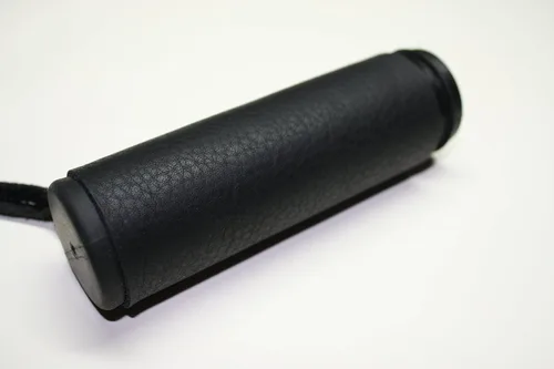 Vista 3 de Fundas de agarre de motocicleta de cuero negro resistente para motocicletas