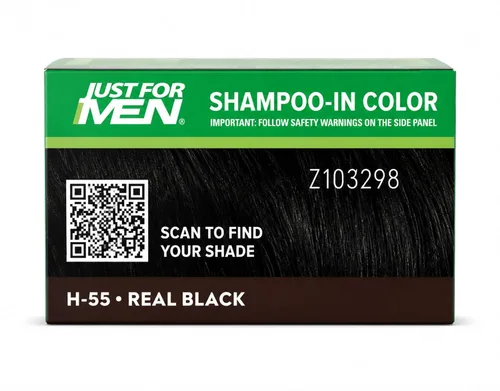 Vista 5 de JUST FOR MEN Tinte para el cabello H-55 negro real 1 unidad (paquete de 5)