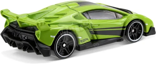 Vista 3 de Hot Wheels 2017 HW Exotics Lamborghini Veneno 165/365, verde neón