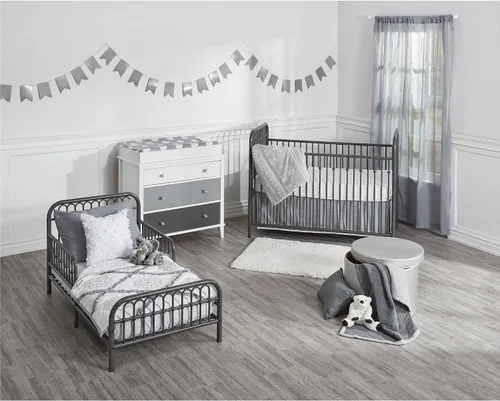 Vista 9 de Little Seeds Monarch Ivy - Cama infantil de metal, color gris grafito