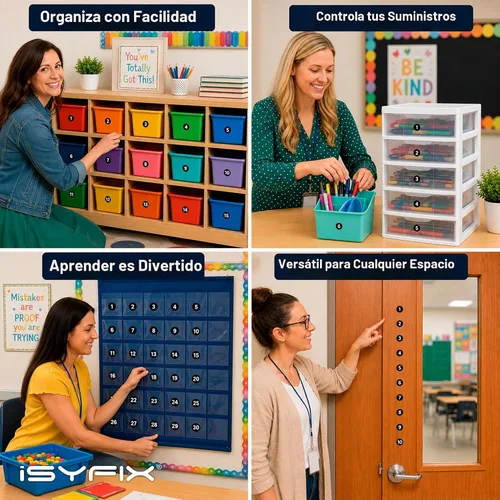 Vista 7 de iSYFIX Pegatinas negras con números consecutivos, 1 a 50, 1 pulgada, 1 Negro