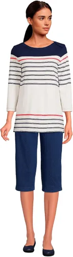 Vista 4 de Pantalón Lands' End capri, de cintura alta y elástica, pantalón deportivo sin cierre, para mujer