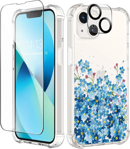 Vista 66 de GVIEWIN - Funda para iPhone 11 con protector de pantalla + protector de lente de cámara, cubierta protectora transparente suave de poliuretano