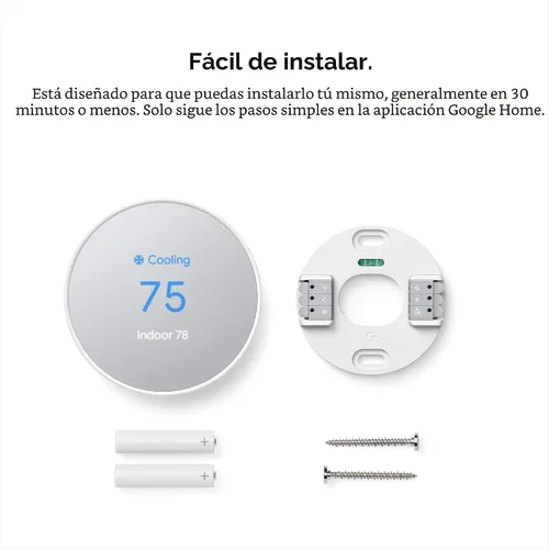 Vista 8 de Termostato Google Nest - Termostato inteligente para el hogar - Termostato programable con Wifi - Niebla