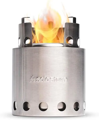Vista 4 de Solo Stove Lite - Estufa portátil para acampar, senderismo y supervivencia Quema de leña potente y eficiente y baja en humo Estufa de cohetes