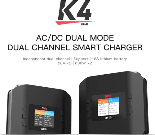 Vista 8 de ISDT K4 Lipo cargador de equilibrio de batería descargador 1-8S AC 400W DC 600Wx2 cargador inteligente para la vida, Lilon, LiPo, LiHv/Pb/NiMH