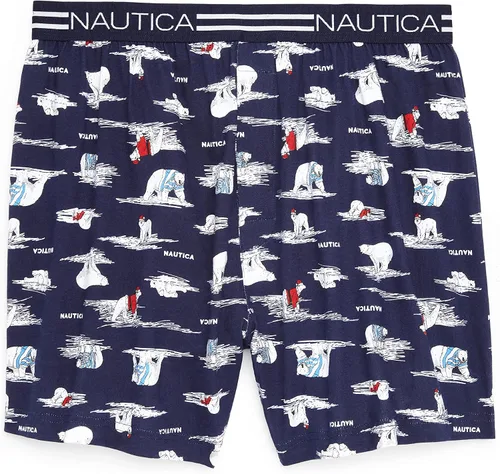 Vista 3 de Nautica Boxer clásico de algodón de punto suelto para hombre