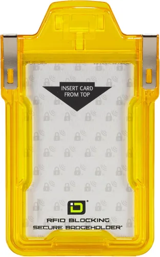Vista 16 de Identity Stronghold - Soporte seguro para tarjetas RFID para 1 tarjeta, soporte para tarjetas de identificación de plástico duro resistente