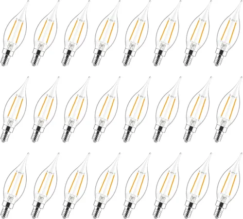 Vista 10 de Bombilla de candelabro E12 Sigalux equivalente a 40 W, bombillas LED para lámpara de araña regulables 2700 K blanco suave, bombilla LED CA10