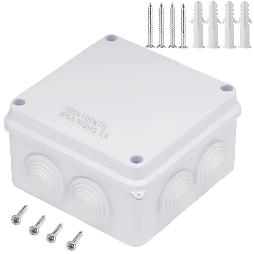 Vista 9 de Zulkit Caja de conexiones de plástico ABS IP55 a prueba de polvo e impermeable, cajas eléctricas universales para proyectos, carcasa, color blanco