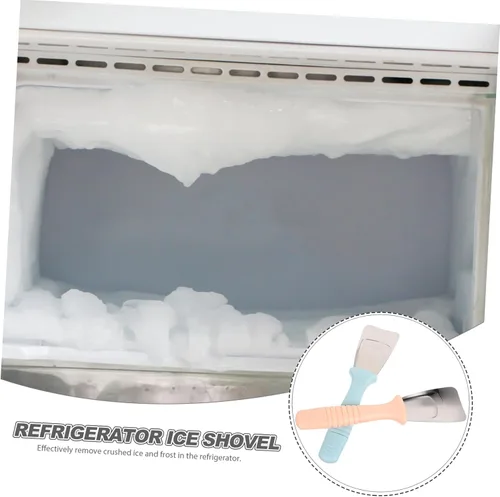 Vista 8 de Housoutil 2 unids frigorífico deshielo pala electrodomésticos rascador de metal acero inoxidable refrigerador removedor de hielo raspador