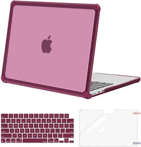 Vista 19 de MOSISO - Funda compatible con MacBook Air de 13 pulgadas M5 2026 M4 M3 M2 2025-2022 A3449 A3240 A3113 A2681, Kit 3 en 1 resistente a las grietas