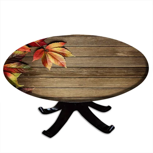 Vista 18 de Mantel redondo ajustable con borde elástico floral azul, mantel con borde elástico de estilo floral pastoral, almohadilla de mesa de poliéster