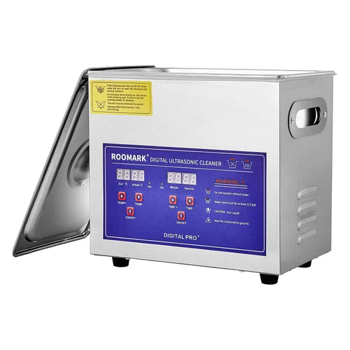 Vista 9 de Limpiador ultrasónico de 3.2L, máquina de limpieza ultrasónica con temporizador digital y calentador, herramienta de laboratorio profesional