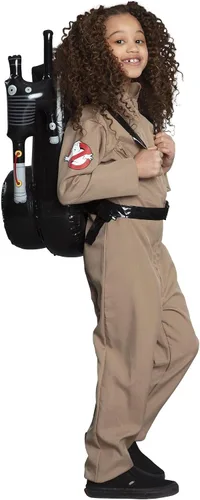 Vista 4 de amscan Disfraz de Cazafantasmas de Halloween para niños (L 12-14), beige, 1 pieza