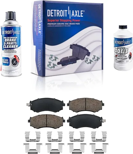 Vista 54 de Detroit Axle - Kit de freno delantero para Dodge Ram 1500 Durango Dakota Chrysler Aspen Dakota Driver Side Disco Freno Pinza de freno de cerámica