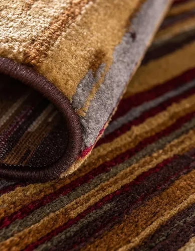 Vista 6 de Unique Loom Barista Collection - Alfombra Icatu (octágono de 6 pies 1 pulgada, beige/marrón)