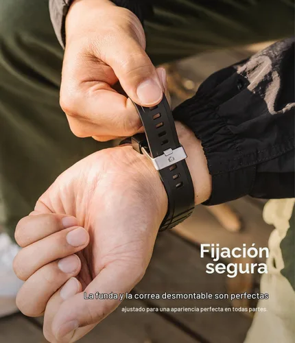 Vista 8 de Ringke - Correa para Samsung Galaxy Watch 5 Pro [Fusion-X Guard, negro] Funda protectora con correa, a prueba de golpes resistente y correa