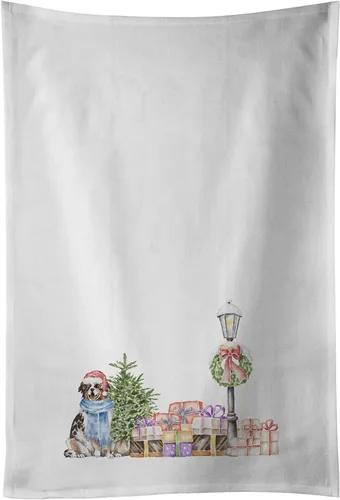 Vista 26 de Caroline's Treasures CK8100WTKT - Juego de 2 toallas de cocina con diseño de bulldog francés con diseño de país de las maravillas navideñas