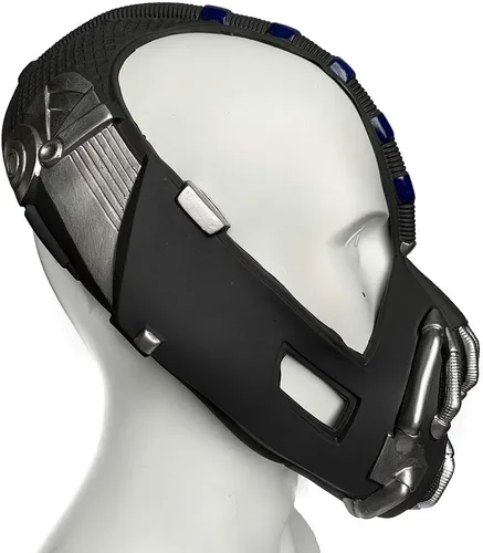 Vista 4 de Bane Mask The Dark Knight Rises - Accesorios para disfraz de cosplay, accesorios de PVC, color negro