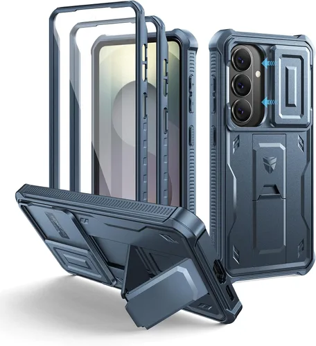 Vista 63 de Dexnor Funda para Samsung Galaxy S24 con Cubierta Deslizante Integrada para Cámara y Protector de Pantalla y Soporte, Funda Resistente a los Golpes