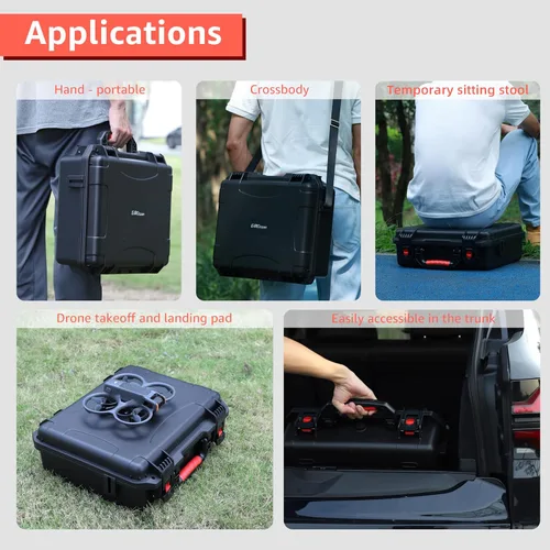 Vista 7 de Funda rígida impermeable para DJI Avata 2 Fly More Combo Compatible con DJI Goggles 3 (No para Goggles N3)/RC Motion 3 / FPV Remote Controller 3