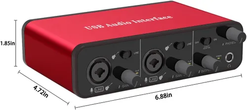 Vista 9 de ZUZONG Interfaz de audio interfaz de audio preamplificadores de micrófono con alimentación fantasma de 48 V 24 bits compatible con grabación