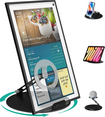 Vista 13 de WALI - Montaje plegable para TV en el techo, con giro y rebatible, para pantallas planas de 17 a 42 pulgadas, hasta 19.9 kg, montaje bajo gabinete