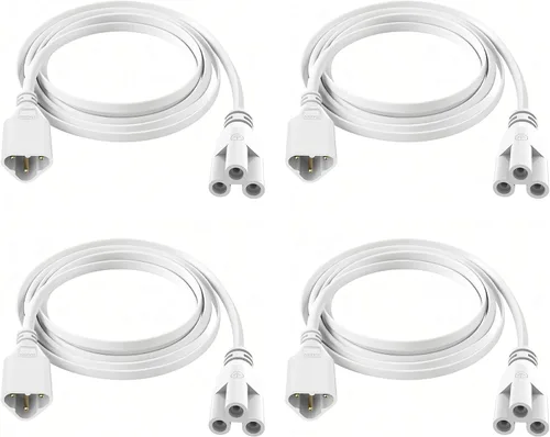 Vista 14 de Paquete de 4 cables de conexión hembra a hembra de 2 pies para luz LED T5 T8 de tienda