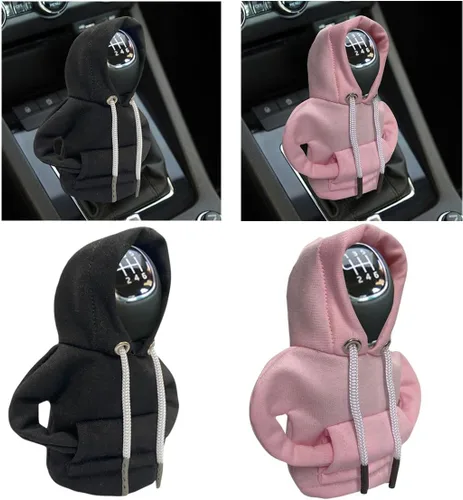 Vista 13 de JOYCOURT - Sudadera con capucha para palanca de cambios de coche, color negro Nylon Fashionable Mini Hoodie Decoration, Cute Gadgets, Universal