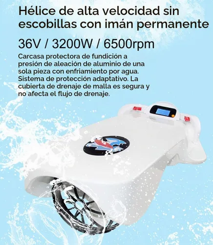 Vista 2 de ZUEN Equipo subacuático del buceo de la hélice de la vespa del mar con blanco rápido de la velocidad del motor 3200W